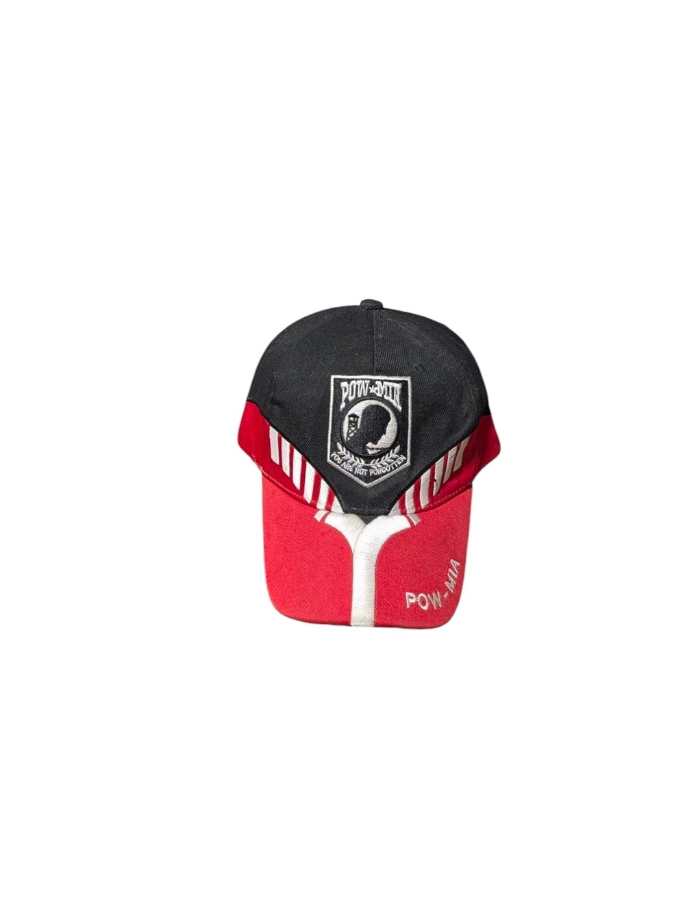 POW•MIA Black & Red Patch Baseball Cap